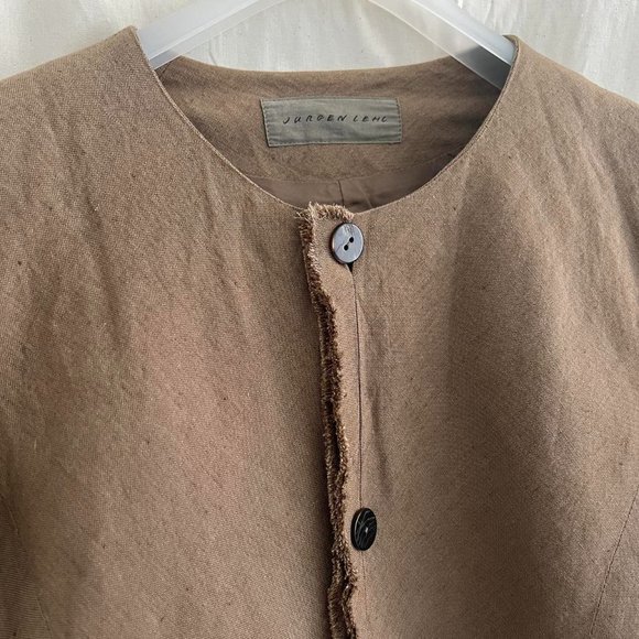 Jurgen Lehl linen jacket in chestnut - Picture 4 of 8